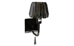 Carlow Vägglampa Kristall K5 Svartkrom