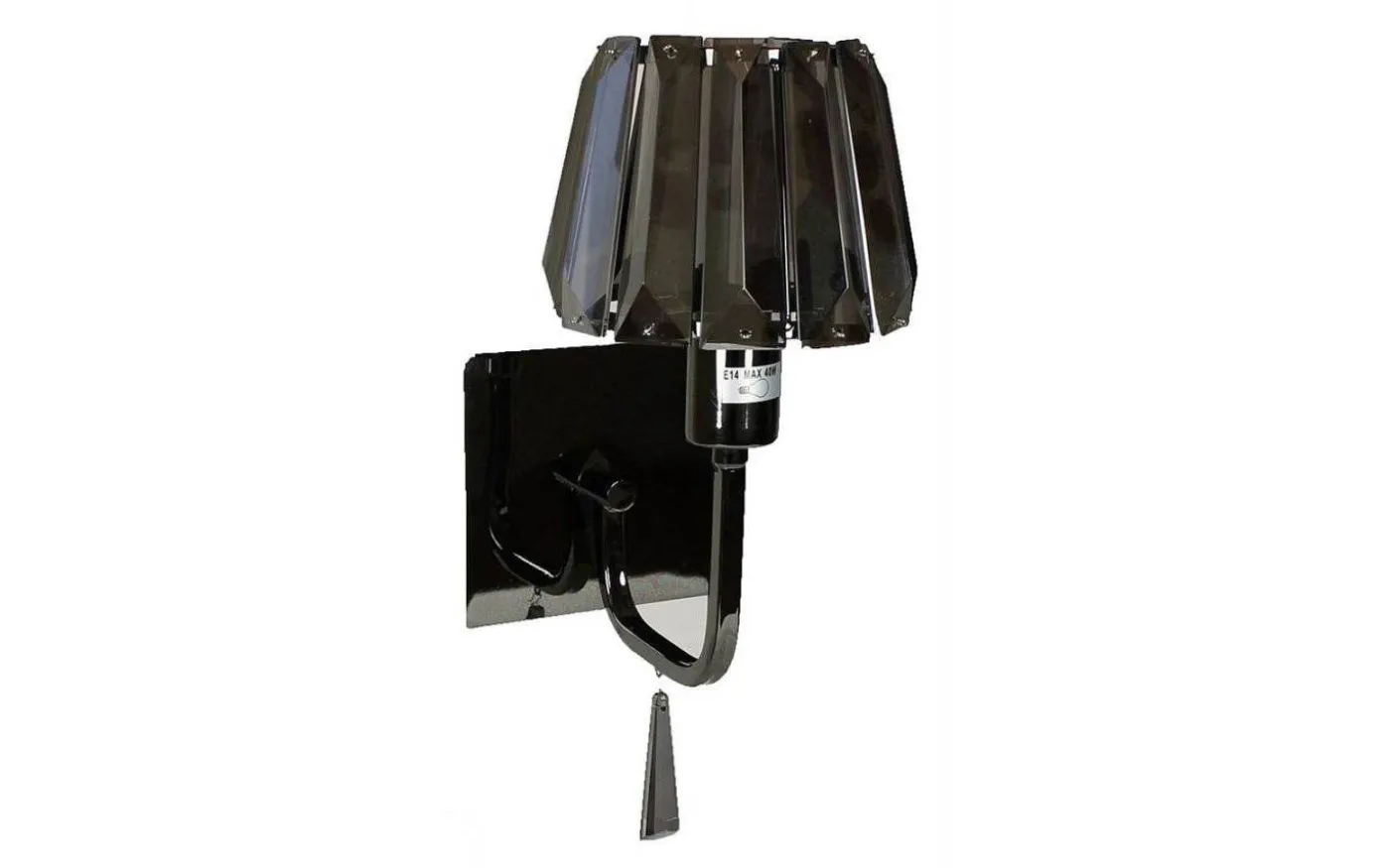 Carlow Vägglampa Kristall K5 Svartkrom