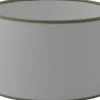 Carolin Cylinder Lampskärm Ø25cm Vit, Sandfärgat Band