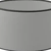 Carolin Cylinder Lampskärm Hög Ø25cm Vit, Grått Band