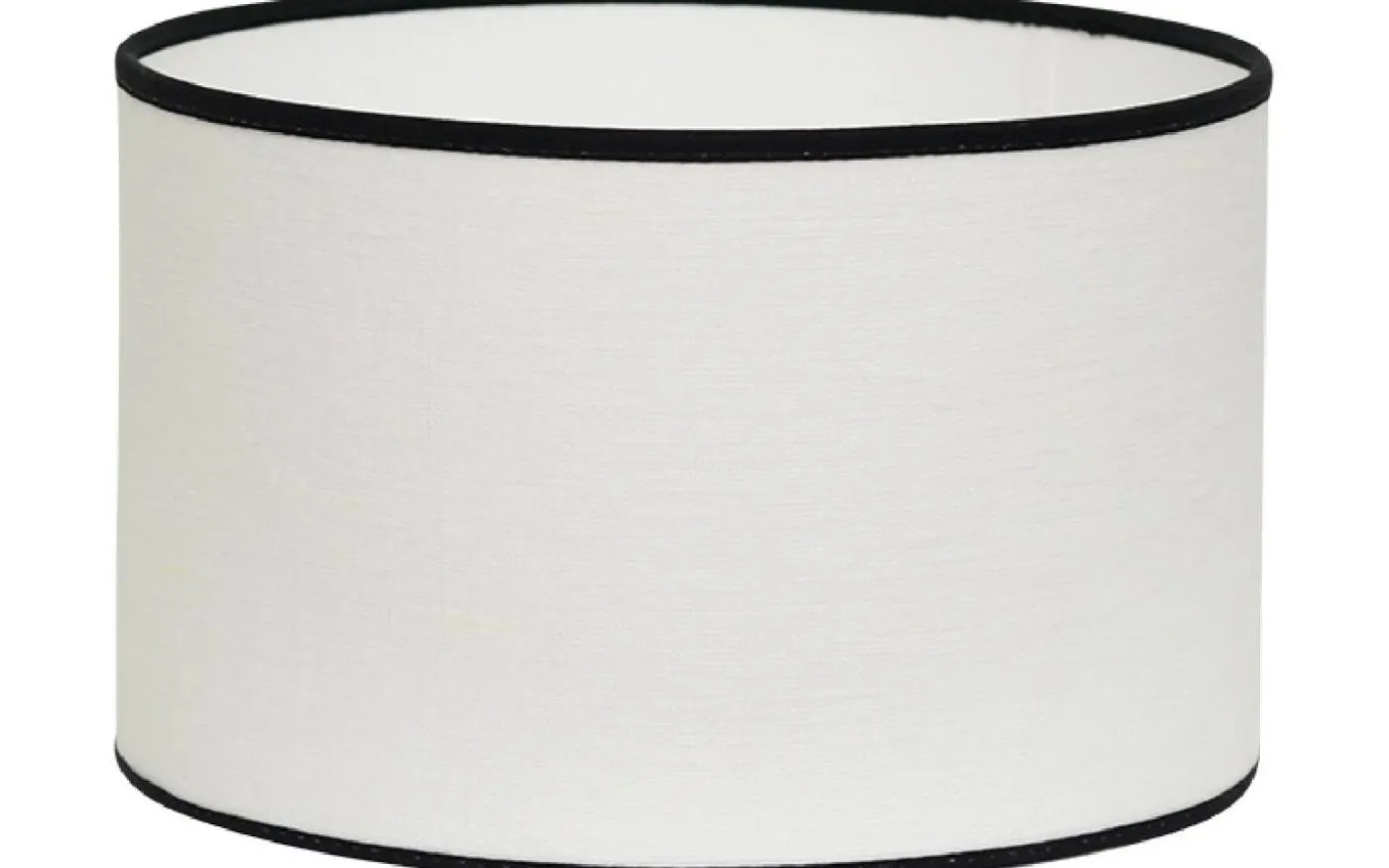 Carolin Cylinder Lampskärm Hög Ø25cm Vit, Svart Band