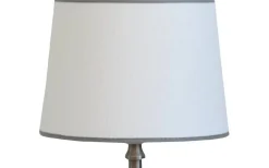 Carolin Lampskärm Ø20cm Vit, Grått Band
