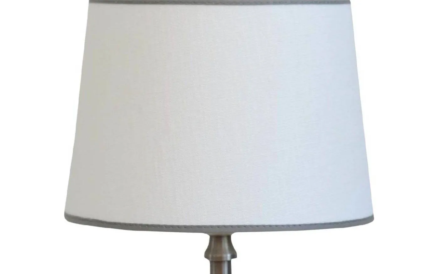 Carolin Lampskärm Ø20cm Vit, Grått Band