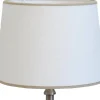 Carolin Lampskärm Ø30cm Vit, Sandfärgat Band