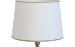 Carolin Lampskärm Ø30cm Vit, Sandfärgat Band