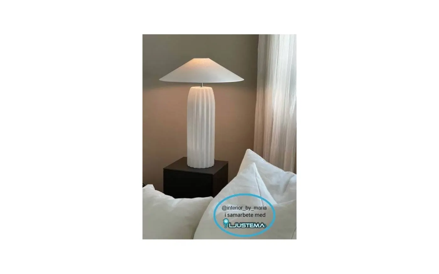 Carolin Låg Lampskärm Ø50cm Vit