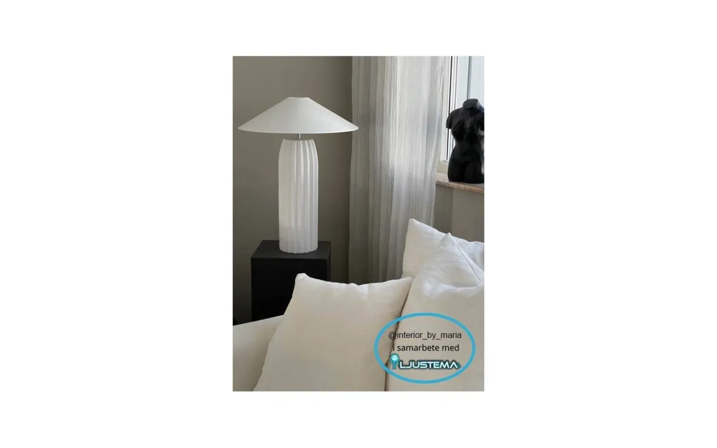 Carolin Låg Lampskärm Ø50cm Vit