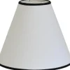 Carolin Toppringskärm Ø22cm Vit, Svart Kantband