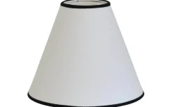Carolin Toppringskärm Ø22cm Vit, Svart Kantband
