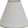 Carolin Toppringskärm Ø22cm Vit, Sandfärgat Band