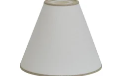 Carolin Toppringskärm Ø22cm Vit, Sandfärgat Band