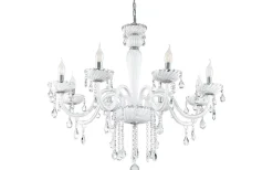 Carpento Kristallkrona 8-Arm 70cm Vit