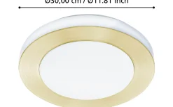 Carpi Plafond 30cm LED 3000K 11W Guld IP44