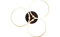 Caruso Plafond LED matt svart/guld