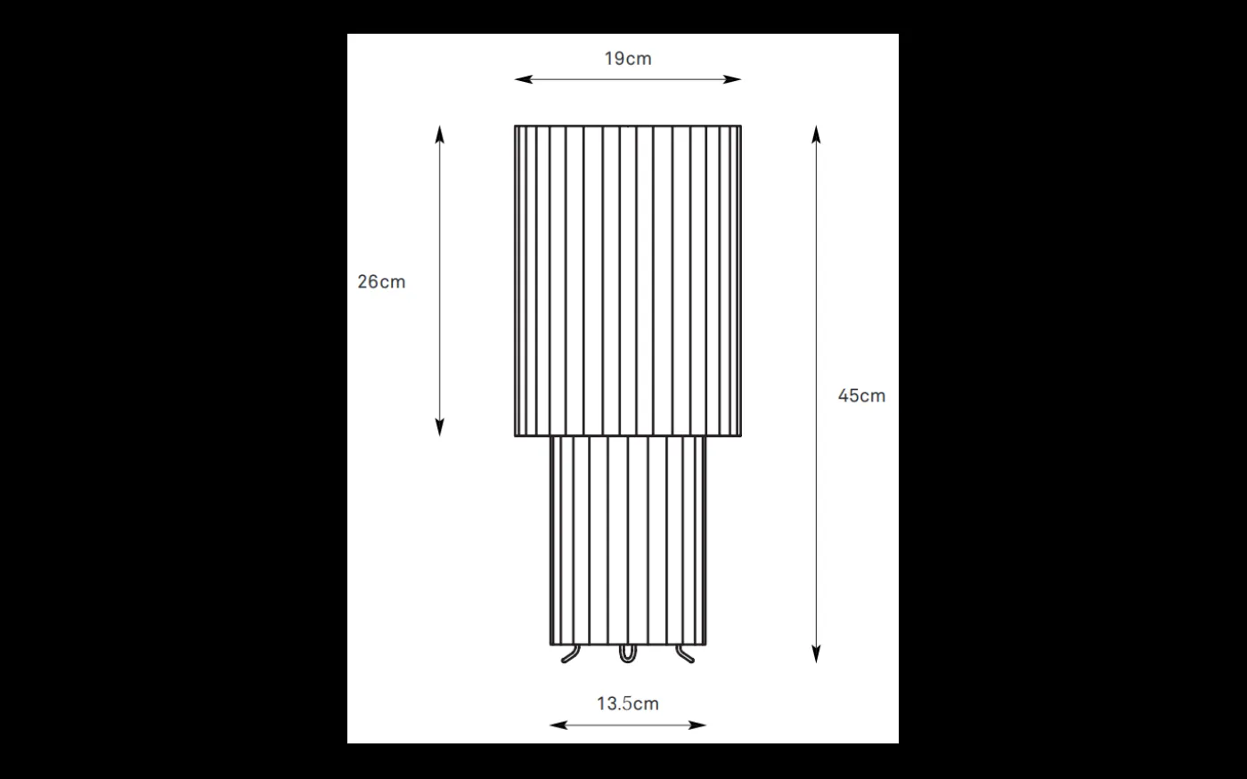 Catis Bordslampa 45cm Grå