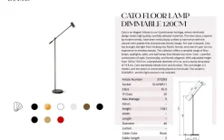 Cato Golvlampa 134cm LED GU4 Dimbar Nougat/Mässing