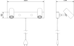 Cato Vägglampa LED 2xGU4 Aluminium