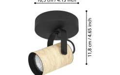 Cayuca Takspotlight 11cm GU10 LED 3000K 3W Svart