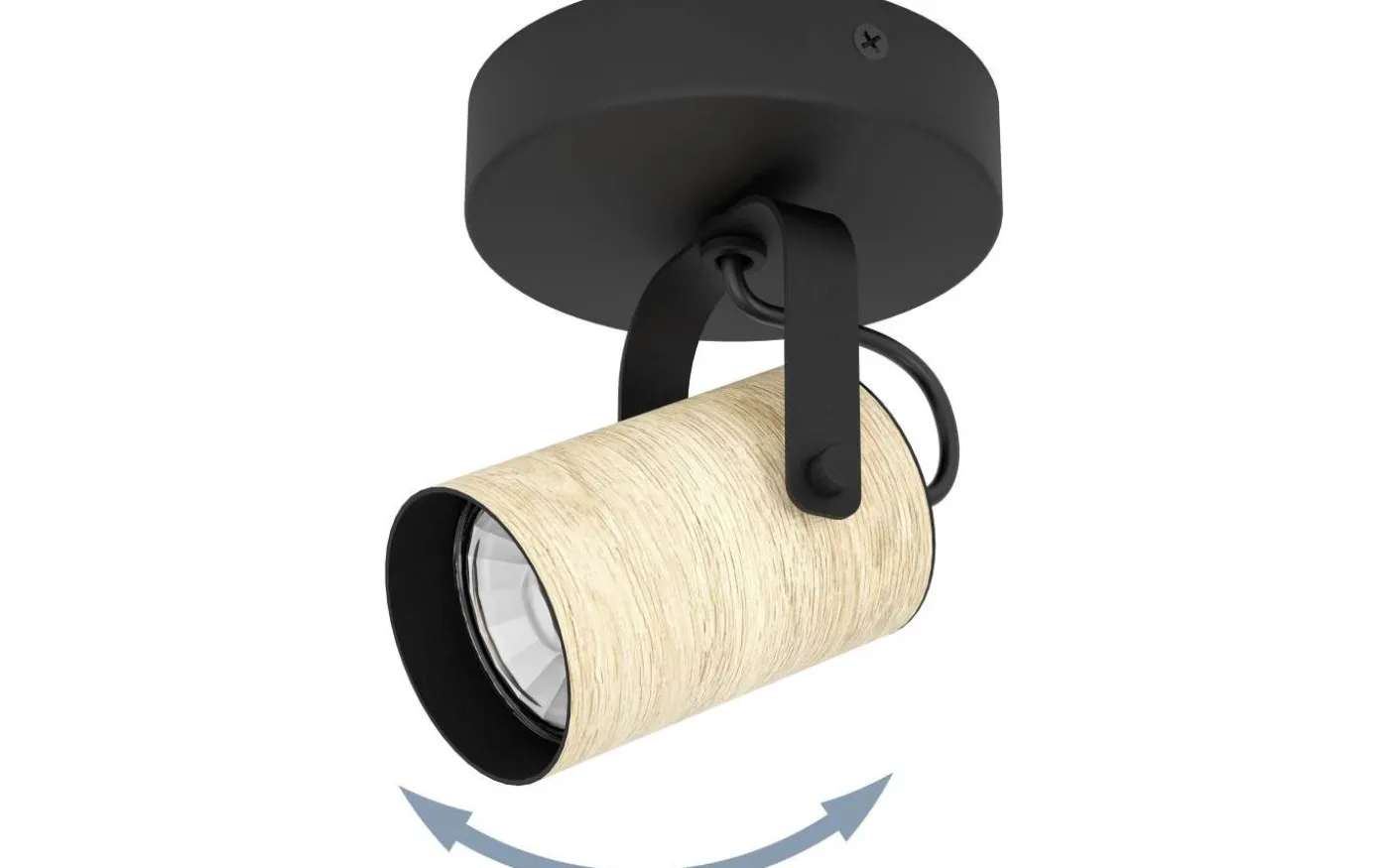 Cayuca Takspotlight 11cm GU10 LED 3000K 3W Svart