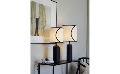 Celyn Ava Cylinder Lampskärm Ø25cm Offwhite/Svart