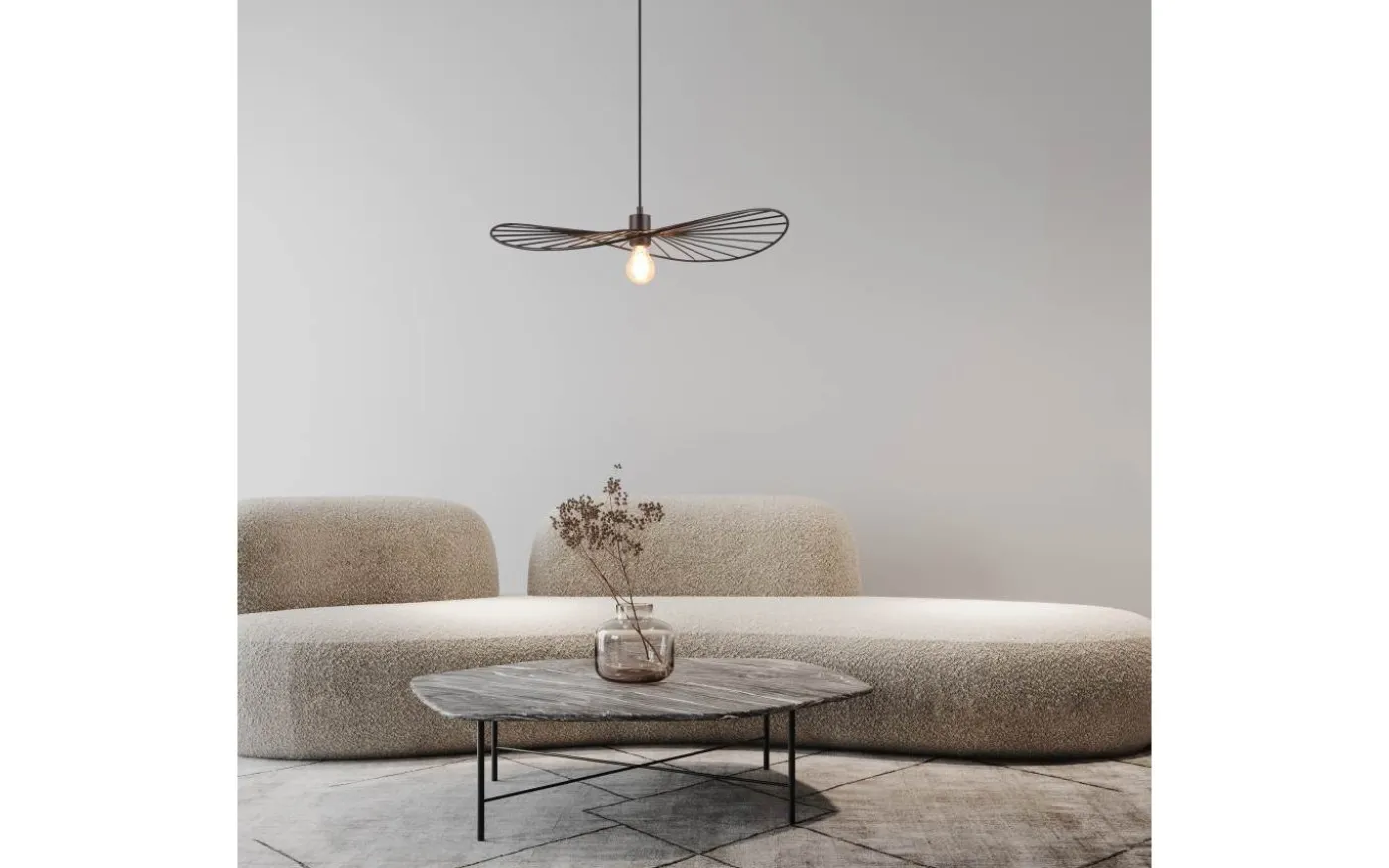 Chapeau Taklampa 60cm E27 mattsvart
