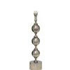 Charlotta Lampfot 60cm Antik Silver