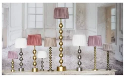 Charlotta Lampfot 60cm Antik Silver