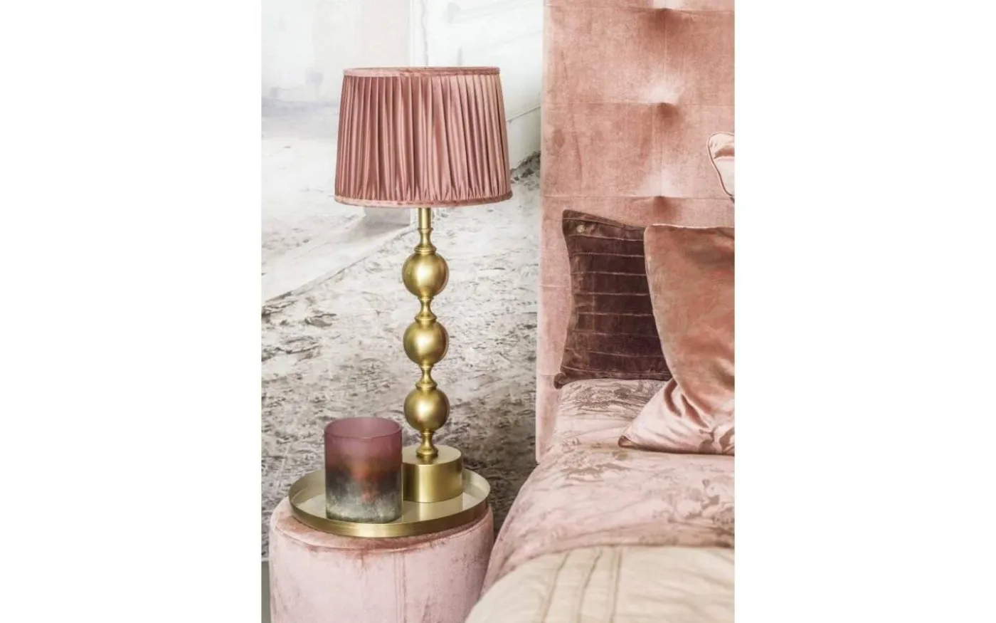 Charlotta Lampfot 66cm Mässing