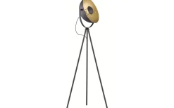 Chewy Golvlampa E27 matt svart/guld