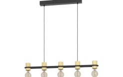 Chieveley Taklampa 89cm Svart/Gummiträ
