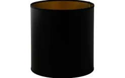 Chintz Cylinder Lampskärm Hög Ø25cm Svart/Guld