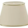 Chintz Oval Lampskärm 33cm Beige med Guldprofil