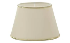 Chintz Oval Lampskärm 20cm Beige med Guldprofil