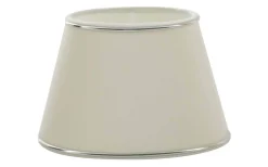 Chintz Oval Lampskärm 20cm Offwhite med Silverprofil