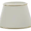 Chintz Oval Lampskärm 43cm Vit med Guldprofil
