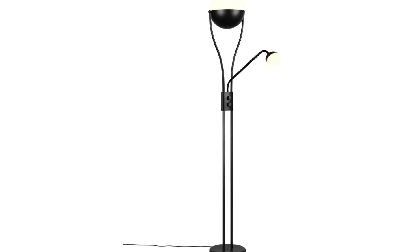 Chris Golvlampa LED mattsvart med läslampa