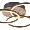 Circle Plafond LED träimitation/mattsvart