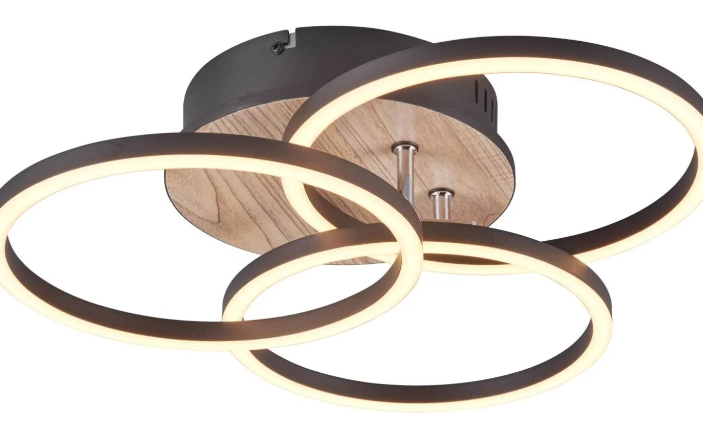 Circle Plafond LED träimitation/mattsvart