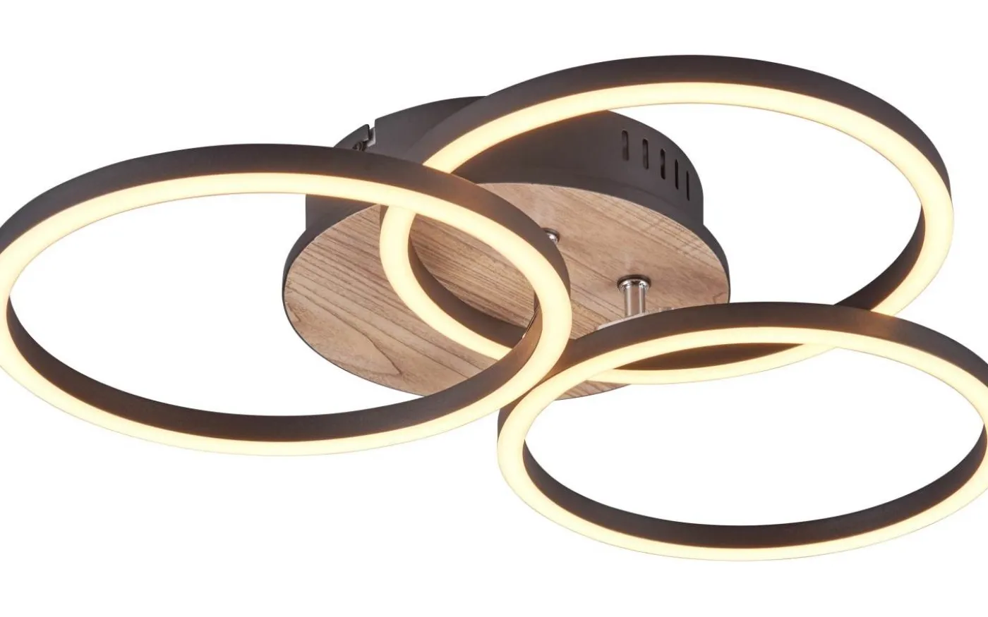Circle Plafond LED träimitation/mattsvart