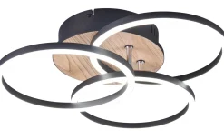 Circle Plafond LED träimitation/mattsvart