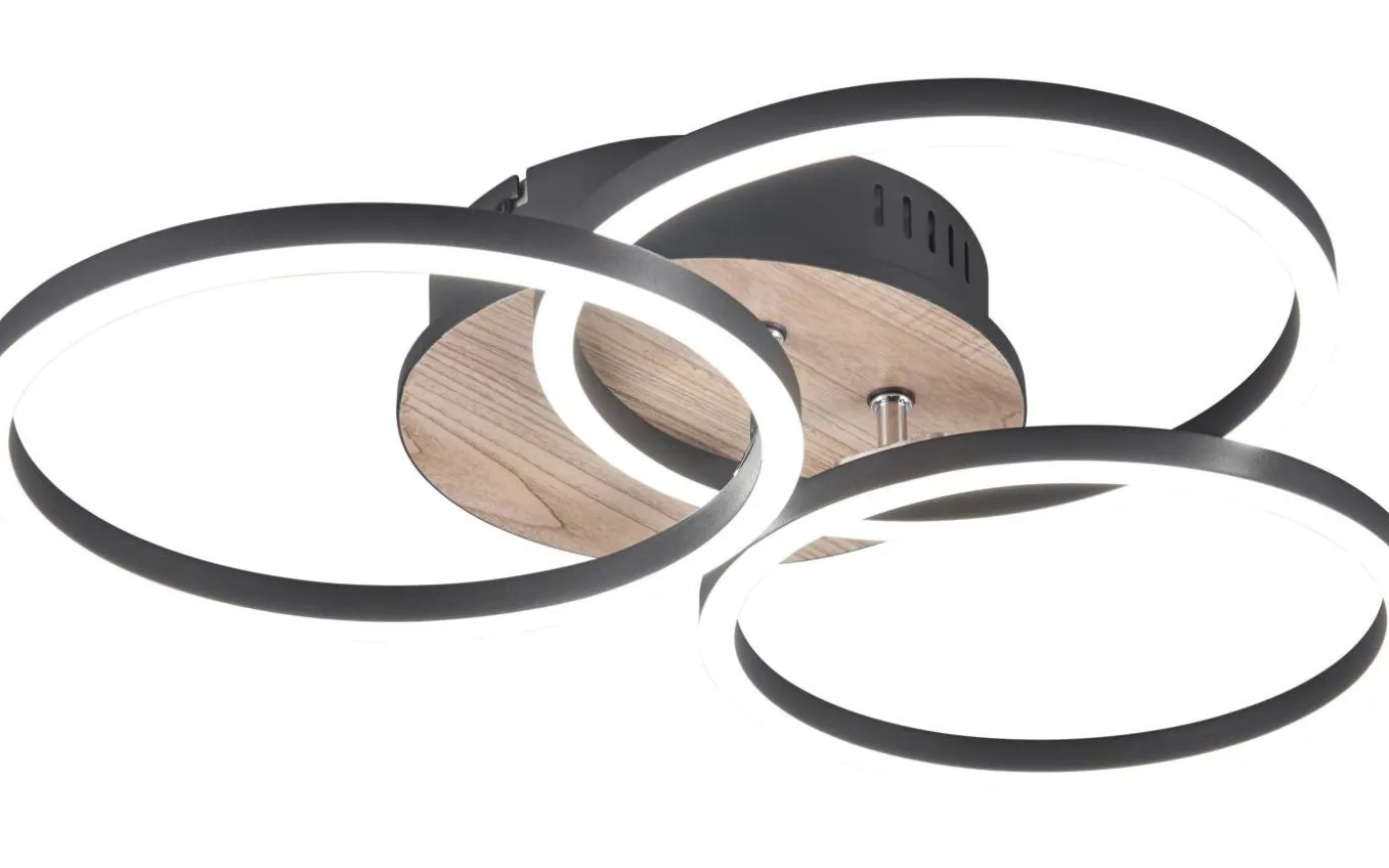 Circle Plafond LED träimitation/mattsvart