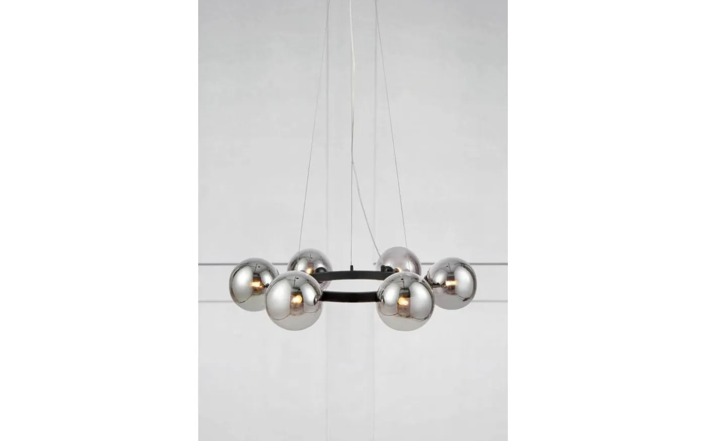 Circle Taklampa 71cm 6L Svart/Rök