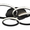 Cires Plafond LED mattsvart/kristalleffekt 4000K