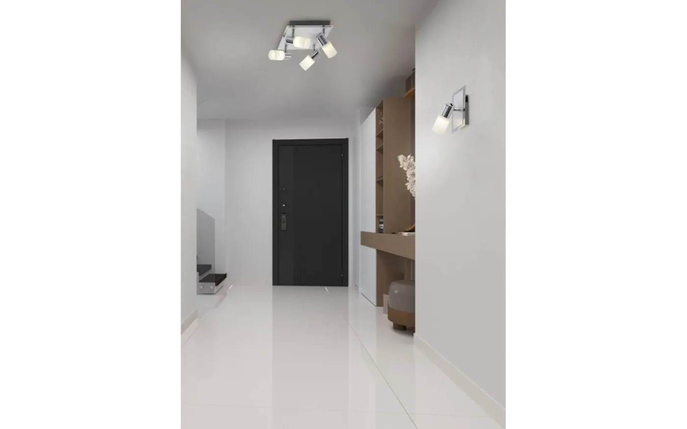 Clapton Spotlight LED 4-delad fyrkantig krom