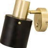 Clark 1 Vägglampa E27 Svart/Borstad Mässing