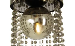 Claudia Plafond 20cm Svartkrom/Rök IP23
