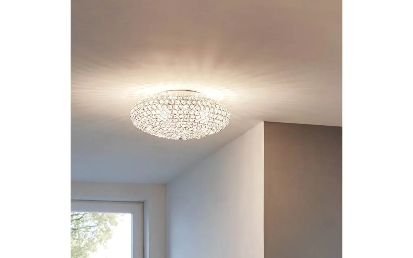Clemente Kristallplafond 35cm Krom