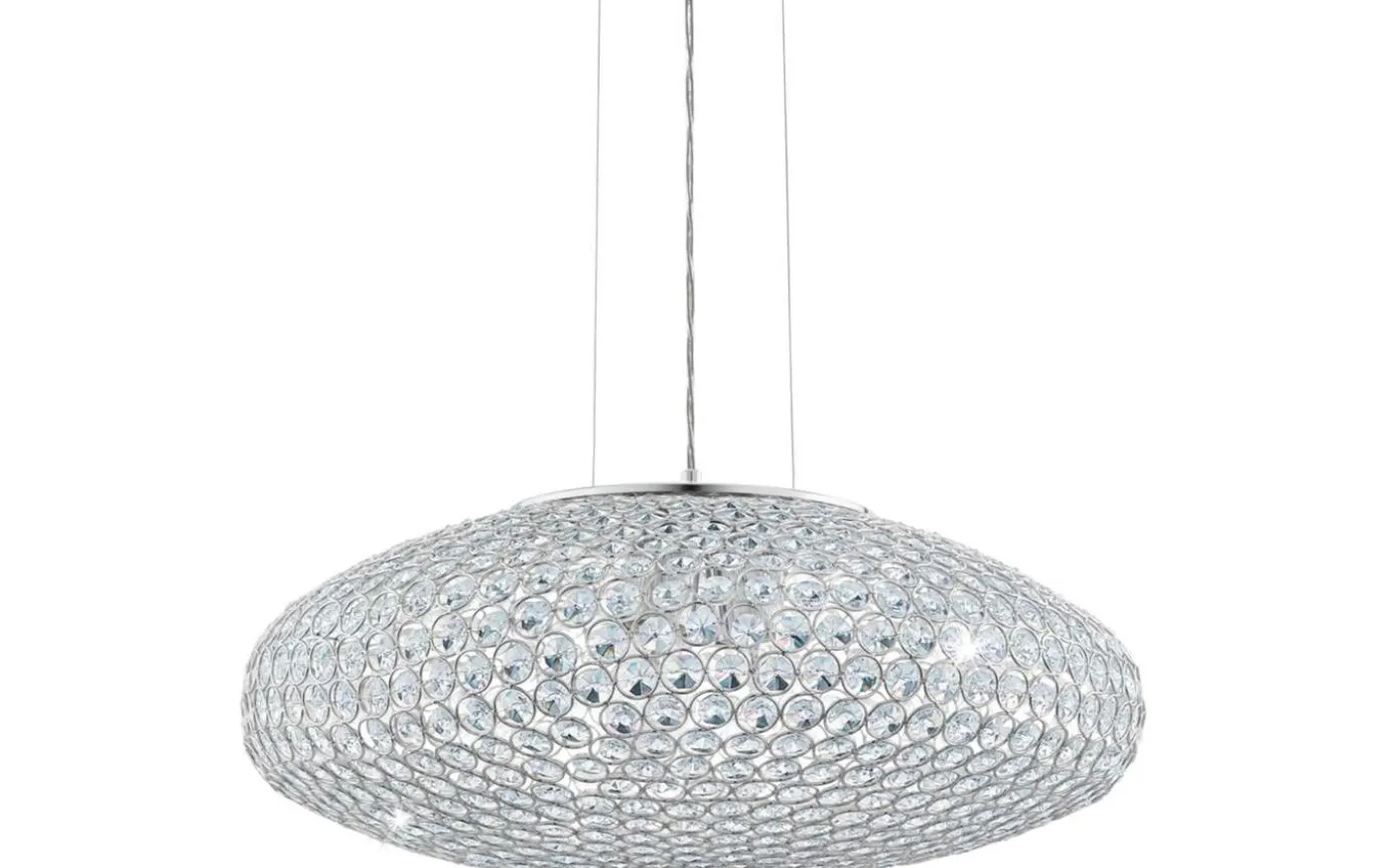Clemente Taklampa Kristall 54cm Krom