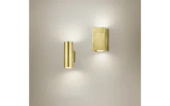 Cleo Vägglampa fyrkantig 2xGU10 guld