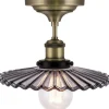 Cobbler Plafond 25cm E27 Antikmässing/Rök